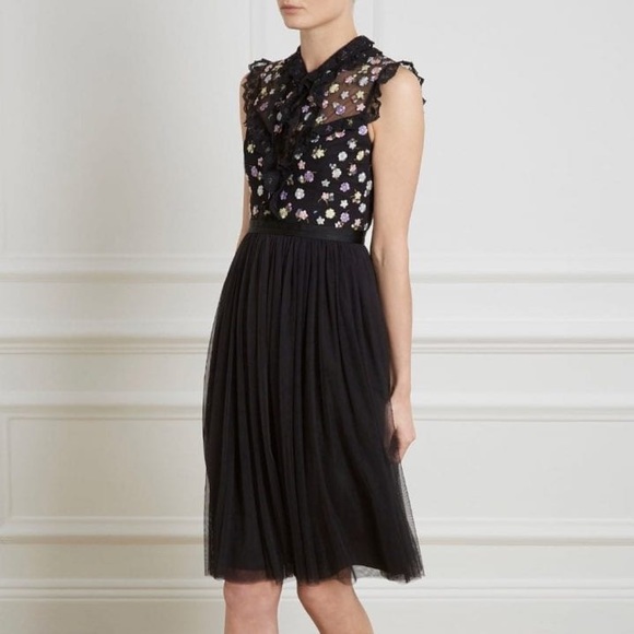 Needle & Thread Black Utopia Sleeveless Dress